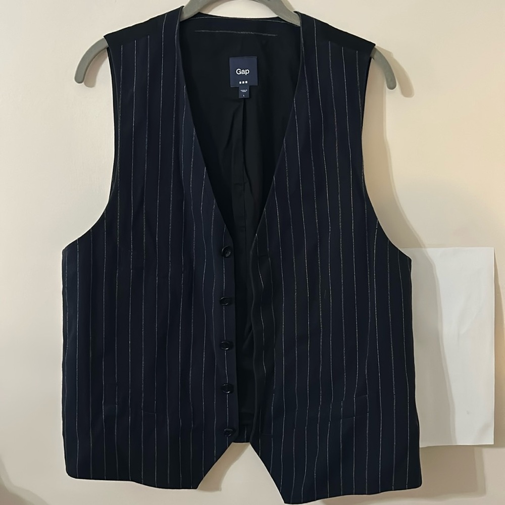 GAP cotton vest, dark navy, size L